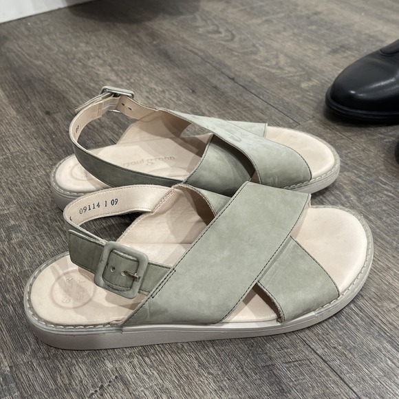 Paul Green Heaven Slingback Sandal in Sage Green size US5 $345 Vacation Preppy - Picture 1 of 6